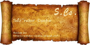 Sándor Cseke névjegykártya